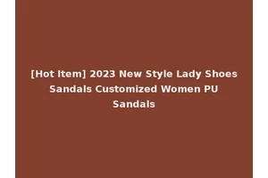[Hot Item] 2023 New Style Lady Shoes Sandals Customized Women PU Sandals