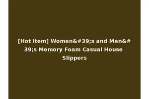 [Hot Item] Women's and Men's Memory Foam Casual House Slippers