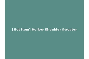 [Hot Item] Hollow Shoulder Sweater