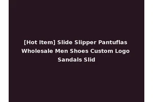 [Hot Item] Slide Slipper Pantuflas Wholesale Men Shoes Custom Logo Sandals Slid