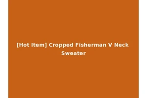 [Hot Item] Cropped Fisherman V Neck Sweater