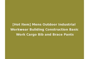 [Hot Item] Mens Outdoor Industrial Workwear Buliding Construction Basic Work Cargo Bib and Brace Pants