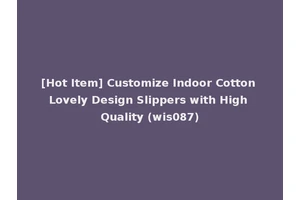 [Hot Item] Customize Indoor Cotton Lovely Design Slippers with High Quality (wis087)