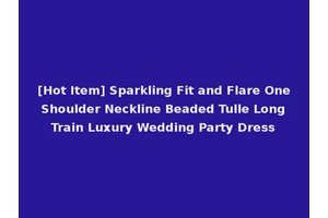 [Hot Item] Sparkling Fit and Flare One Shoulder Neckline Beaded Tulle Long Train Luxury Wedding Party Dress