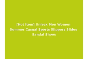 [Hot Item] Unisex Men Women Summer Casual Sports Slippers Slides Sandal Shoes