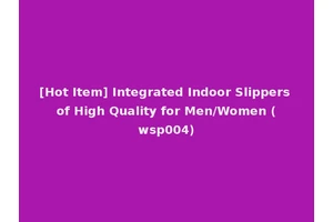 [Hot Item] Integrated Indoor Slippers of High Quality for Men/Women (wsp004)