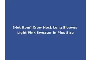 [Hot Item] Crew Neck Long Sleeves Light Pink Sweater in Plus Size