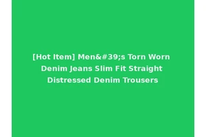 [Hot Item] Men's Torn Worn Denim Jeans Slim Fit Straight Distressed Denim Trousers