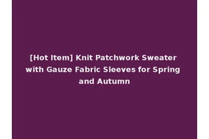 [Hot Item] Knit Patchwork Sweater with Gauze Fabric Sleeves for Spring and Autumn
