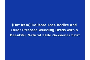 [Hot Item] Delicate Lace Bodice and Collar Princess Wedding Dress with a Beautiful Natural Slide Gossamer Skirt