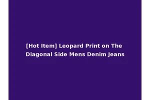 [Hot Item] Leopard Print on The Diagonal Side Mens Denim Jeans