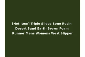 [Hot Item] Triple Slides Bone Resin Desert Sand Earth Brown Foam Runner Mens Womens West Slipper
