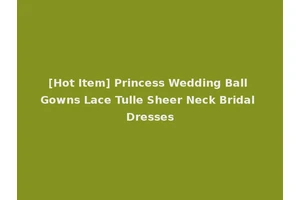 [Hot Item] Princess Wedding Ball Gowns Lace Tulle Sheer Neck Bridal Dresses