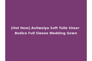 [Hot Item] Aoliweiya Soft Tulle Sheer Bodice Full Sleeve Wedding Gown