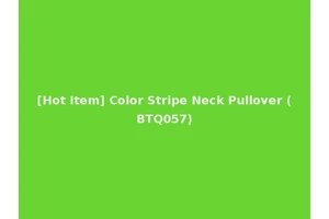 [Hot Item] Color Stripe Neck Pullover (BTQ057)
