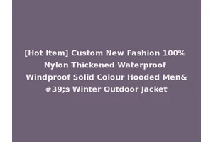 [Hot Item] Custom New Fashion 100% Nylon Thickened Waterproof Windproof Solid Colour Hooded Men's Winter Outdoor Jacket