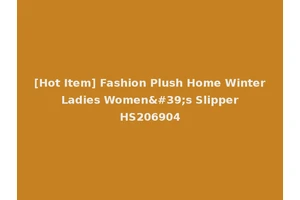 [Hot Item] Fashion Plush Home Winter Ladies Women's Slipper HS206904