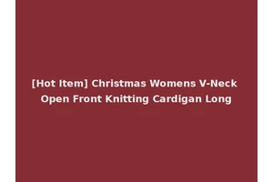 [Hot Item] Christmas Womens V-Neck Open Front Knitting Cardigan Long