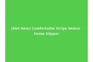 [Hot Item] Comfortable Stripe Velour Home Slipper