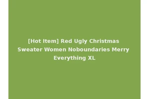 [Hot Item] Red Ugly Christmas Sweater Women Noboundaries Merry Everything XL