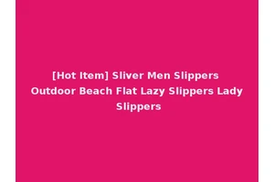 [Hot Item] Sliver Men Slippers Outdoor Beach Flat Lazy Slippers Lady Slippers