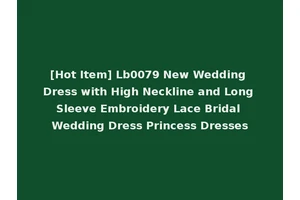 [Hot Item] Lb0079 New Wedding Dress with High Neckline and Long Sleeve Embroidery Lace Bridal Wedding Dress Princess Dresses