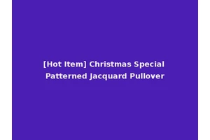 [Hot Item] Christmas Special Patterned Jacquard Pullover
