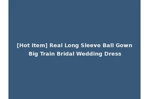 [Hot Item] Real Long Sleeve Ball Gown Big Train Bridal Wedding Dress