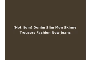 [Hot Item] Denim Slim Men Skinny Trousers Fashion New Jeans