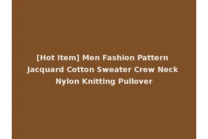 [Hot Item] Men Fashion Pattern Jacquard Cotton Sweater Crew Neck Nylon Knitting Pullover