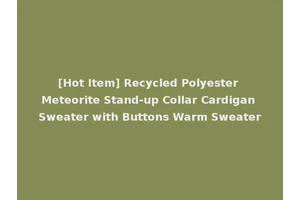 [Hot Item] Recycled Polyester Meteorite Stand-up Collar Cardigan Sweater with Buttons Warm Sweater