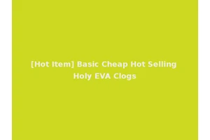 [Hot Item] Basic Cheap Hot Selling Holy EVA Clogs