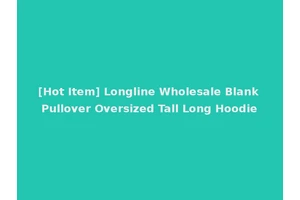 [Hot Item] Longline Wholesale Blank Pullover Oversized Tall Long Hoodie