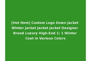 [Hot Item] Custom Logo Down Jacket Winter Jacket Jacket Jacket Designer Brand Luxury High-End 1: 1 Winter Coat in Various Colors