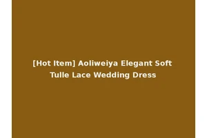 [Hot Item] Aoliweiya Elegant Soft Tulle Lace Wedding Dress