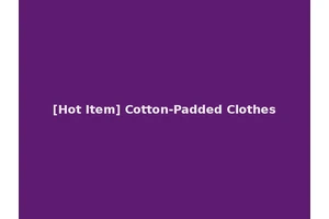 [Hot Item] Cotton-Padded Clothes
