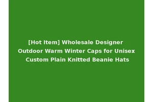 [Hot Item] Wholesale Designer Outdoor Warm Winter Caps for Unisex Custom Plain Knitted Beanie Hats
