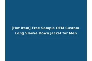 [Hot Item] Free Sample OEM Custom Long Sleeve Down Jacket for Men