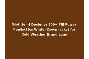 [Hot Item] Designer 800+ Fill Power Men's Winter Down Jacket for Cold Weather Brand Logo