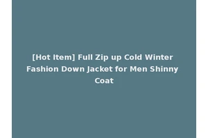 [Hot Item] Full Zip up Cold Winter Fashion Down Jacket for Men Shinny Coat