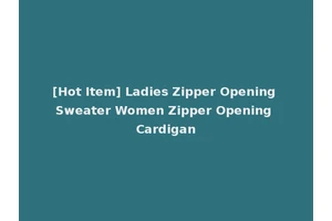 [Hot Item] Ladies Zipper Opening Sweater Women Zipper Opening Cardigan