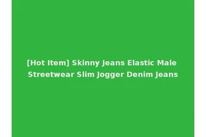 [Hot Item] Skinny Jeans Elastic Male Streetwear Slim Jogger Denim Jeans