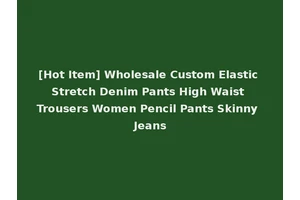 [Hot Item] Wholesale Custom Elastic Stretch Denim Pants High Waist Trousers Women Pencil Pants Skinny Jeans