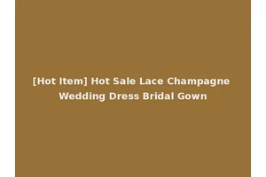 [Hot Item] Hot Sale Lace Champagne Wedding Dress Bridal Gown