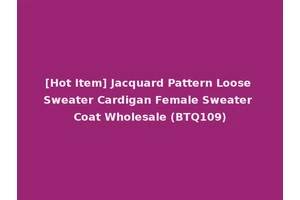 [Hot Item] Jacquard Pattern Loose Sweater Cardigan Female Sweater Coat Wholesale (BTQ109)