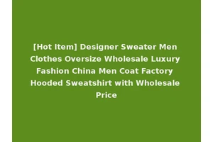 [Hot Item] Designer Sweater Men Clothes Oversize Wholesale Luxury Fashion China Men Coat Factory Hooded Sweatshirt with Wholesale Price