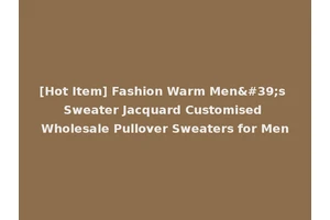 [Hot Item] Fashion Warm Men's Sweater Jacquard Customised Wholesale Pullover Sweaters for Men