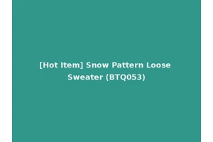 [Hot Item] Snow Pattern Loose Sweater (BTQ053)