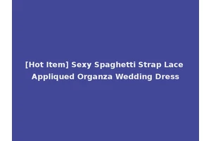 [Hot Item] Sexy Spaghetti Strap Lace Appliqued Organza Wedding Dress