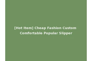 [Hot Item] Cheap Fashion Custom Comfortable Popular Slipper